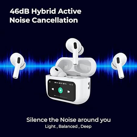 Bluetooth wireless earpod with display