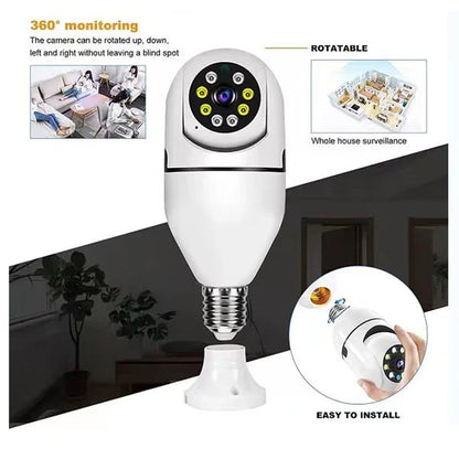 V380 Pro 360 Degree Panoramic Wireless WiFi IP CCTV Security Camera (Pack of 1)